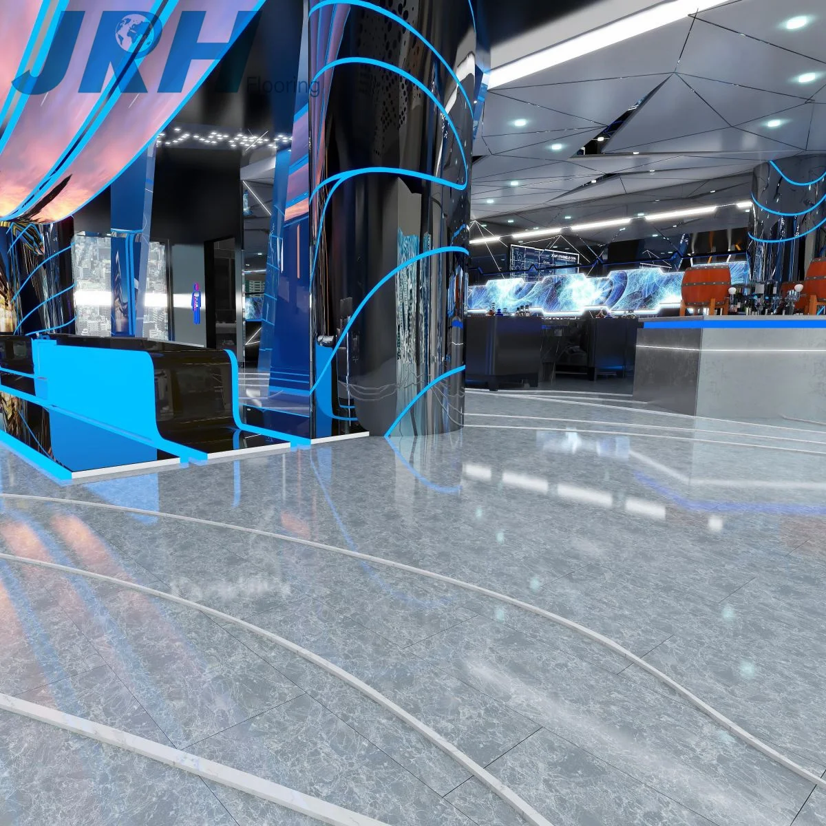 SPC flooring 7mm waterproof 5mm oa k lock click price 6mm 8mm glue down