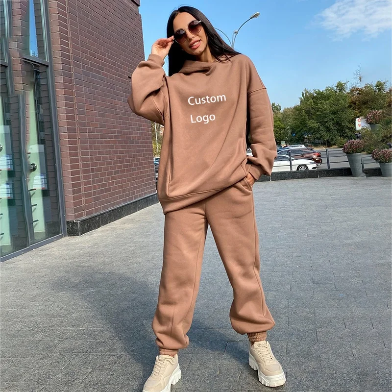Одежда для отдыха с логотипом на заказ женский спортивный костюм большого размера комплекты женской одежды комплект из двух