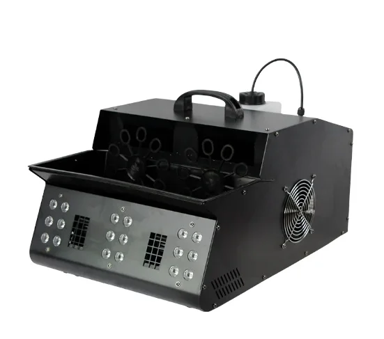3000W Stage Bubble Fog Machine  LED Lights 3 In 1 Double Bubble Fans for Party Wedding with Remote control
