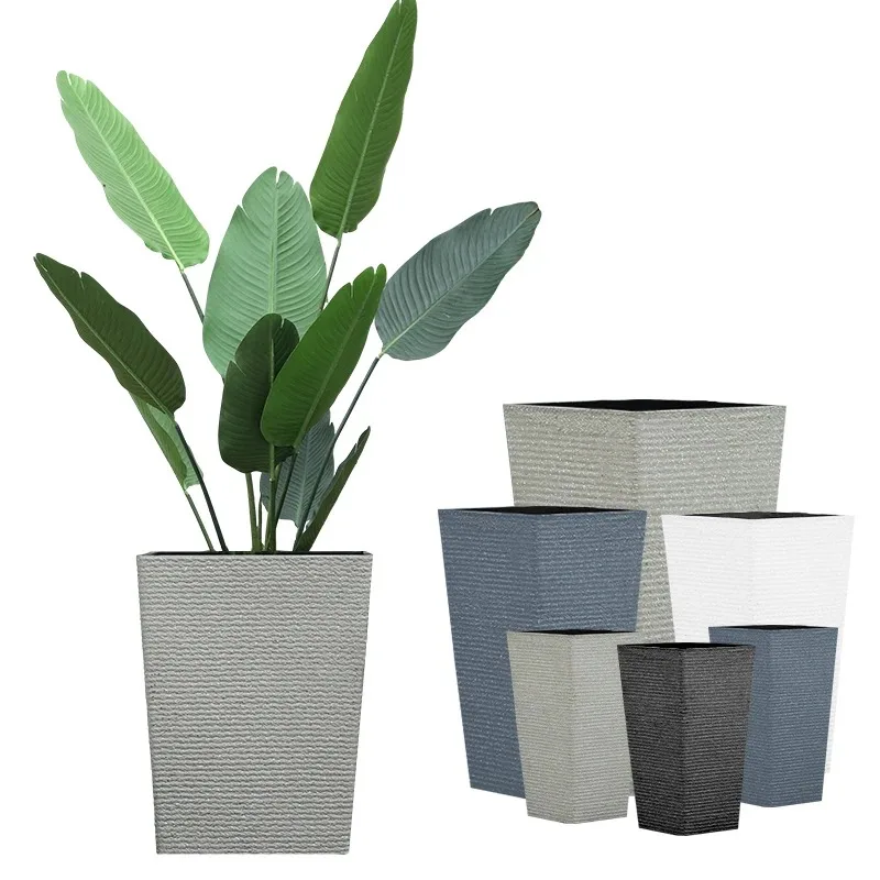 2024 новая модель цветочных горшков декоративный горшок цветы квадратная чаша пластиковый цветочный от китайского поставщика