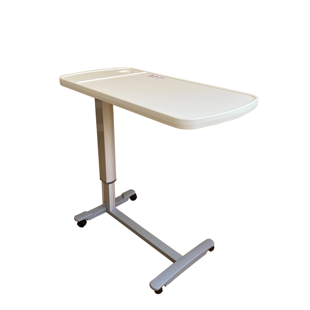 stainless steel frame mobile table with wheels for hospital bed