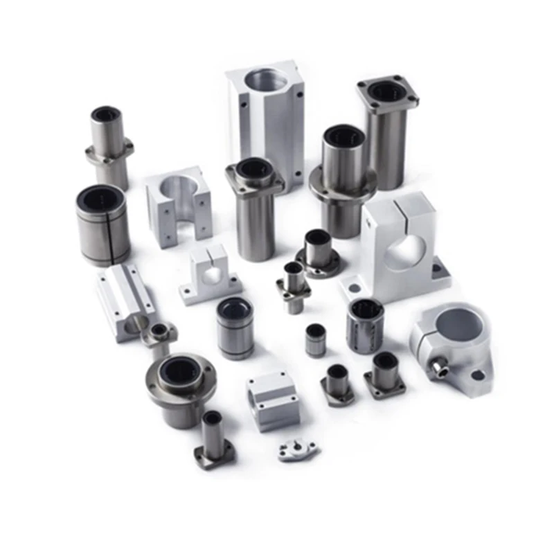 China Linear Bushing 8mm CNC linear motion ball bearing Flange Linear Sliding Bearing Graphite Bronze Bushing Shaft Support