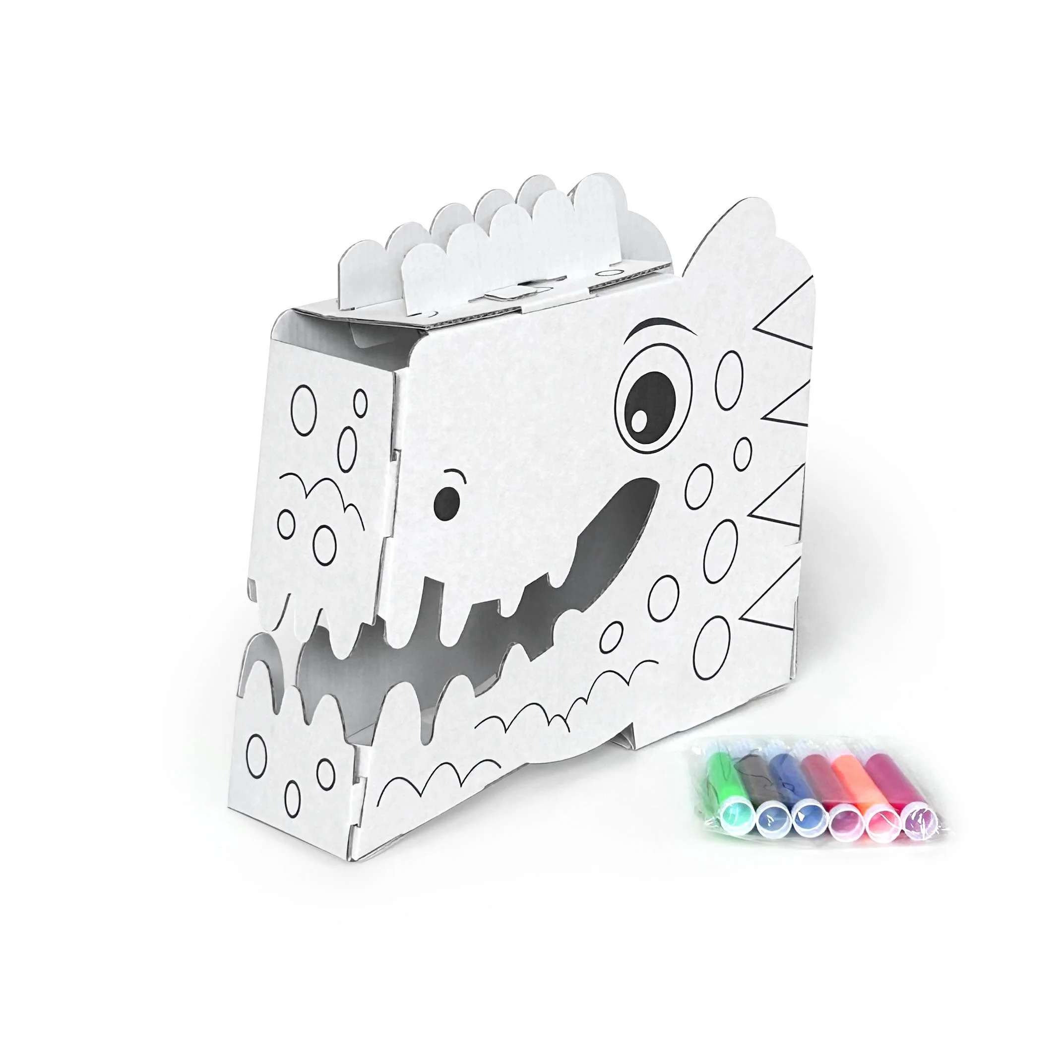 Cardboard Playhouse Kids Painting Arts Crafts Paintable Paper Diy Art Drawing Toys