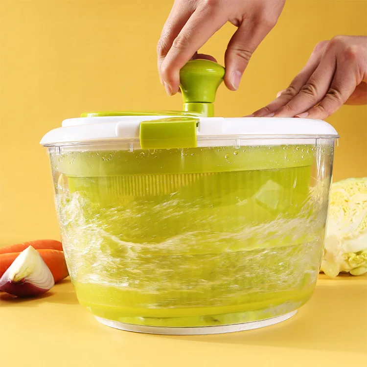 Large Salad Spinner Fruits Vegetables Dryer  BPA Free Drain Lettuce Washer Dryer Drainer Plastic Strainer