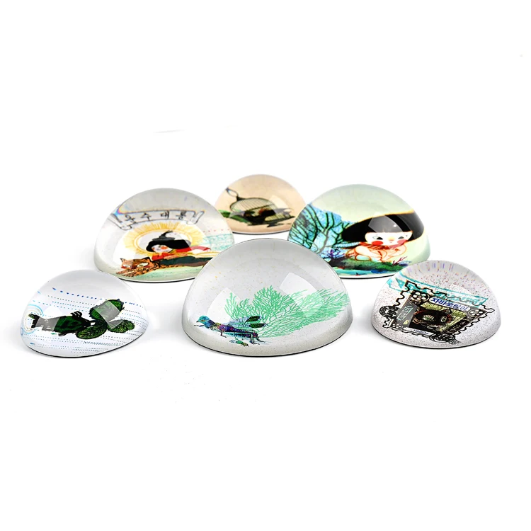 Crystal Hemisphere Paperweight  Elegant Desk Ornament for International Business