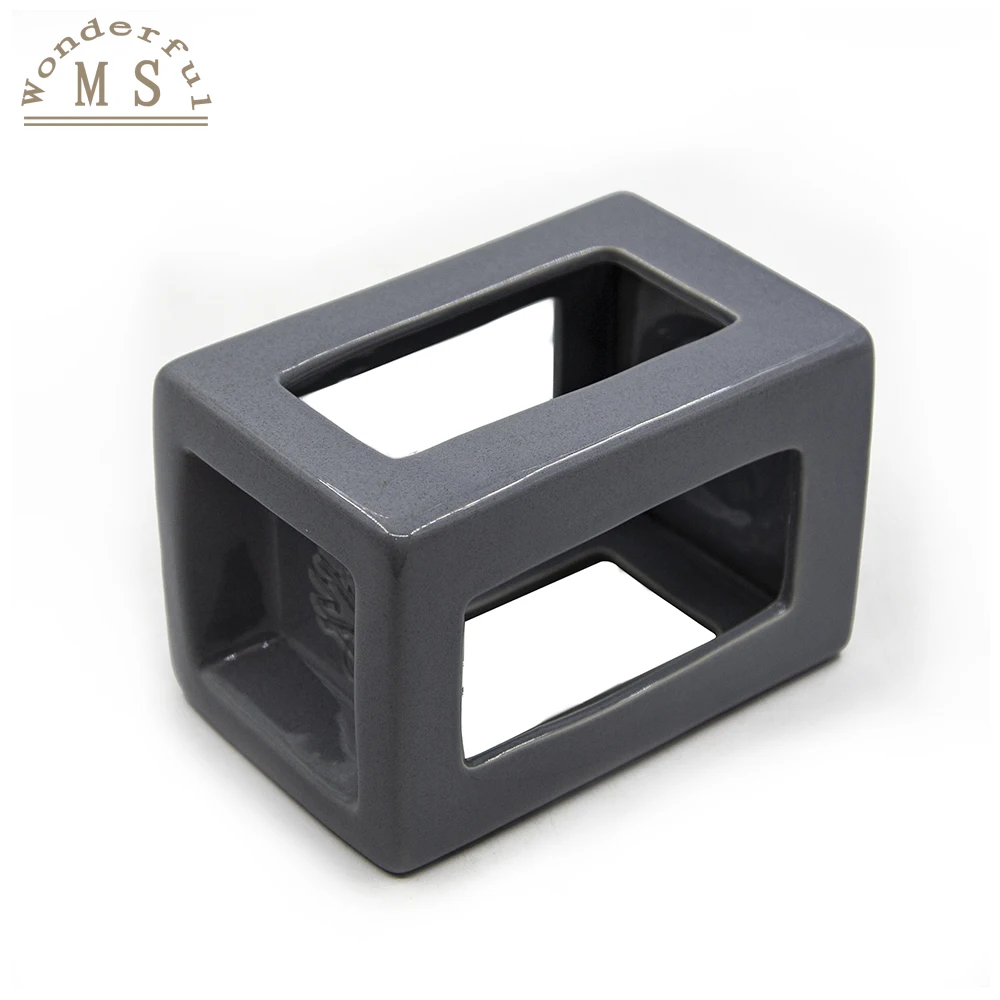 Custom Luxury Tealight Candle Holder Oil Ceramic Warmer Incense Aroma Wax Melts Burner