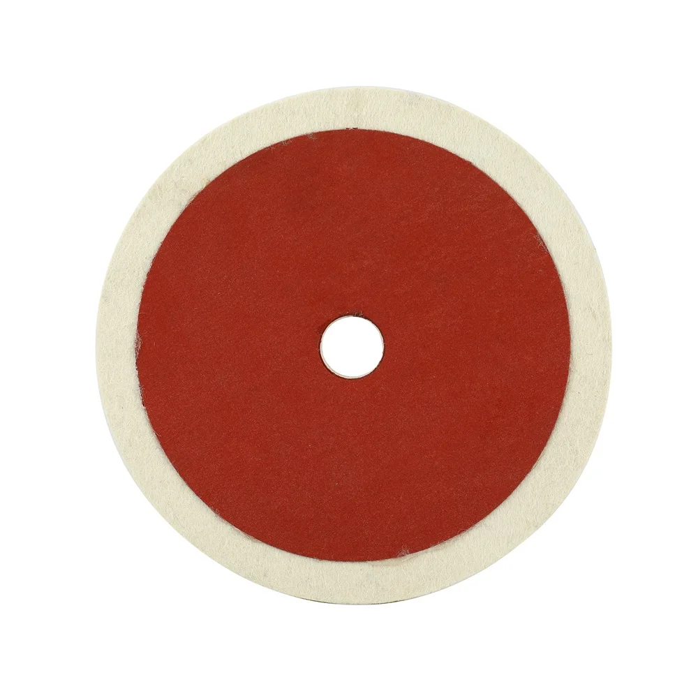 7 Inch 180 mm Wool Felt Polishing Wheel Felt Buffing Wheel  with red vulcanized support  for Polishing Marble  Stone