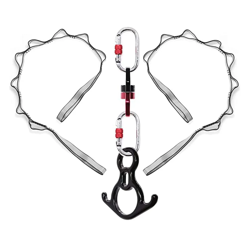 Aerial Yoga Hammock Accessories Bungee Yoga High-Strength 8 Shaped Ring Yoga Horn Rings For Mountaineering Rock Climbing