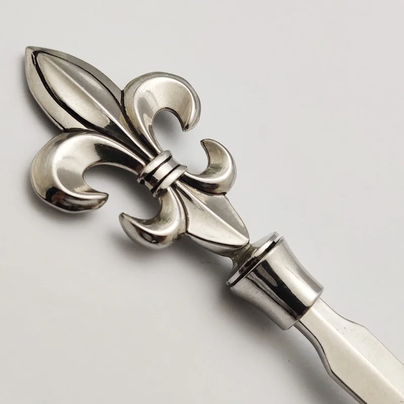 
Novelty silver metal fleur-de-lis decorative letter opener 