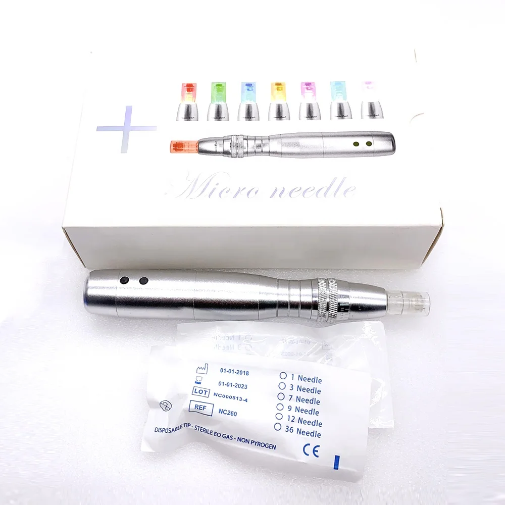 Best prices online shopping rechargeable acne scar removal 12 needles electric led derma pen