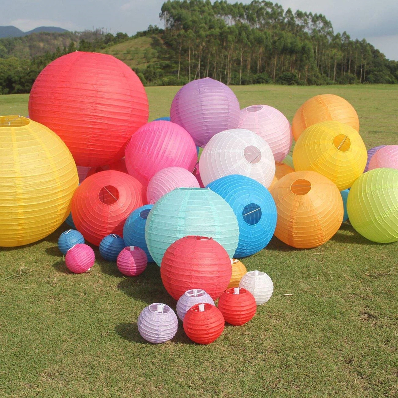 RUI YI настраиваемый японский фонарь Круглый Китайский бумажный светильник подвесной шар фонарь лампы домашний декор китайский фонарь