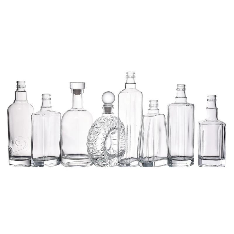 Customized High Quality Glass Bottles For Whisky Liquor 500ml Flint Glass Wine Bottles Wholesale