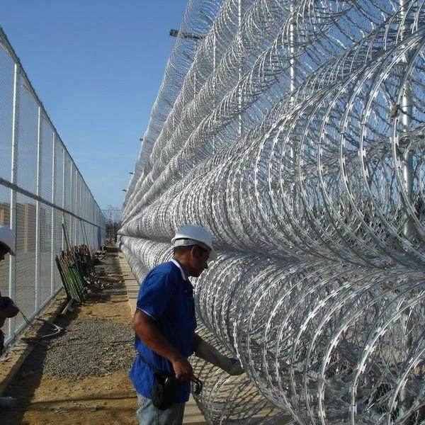 High Security Galvanized Razor Barbed Wire Fence For Secure Enclosures Wire Fence Panel