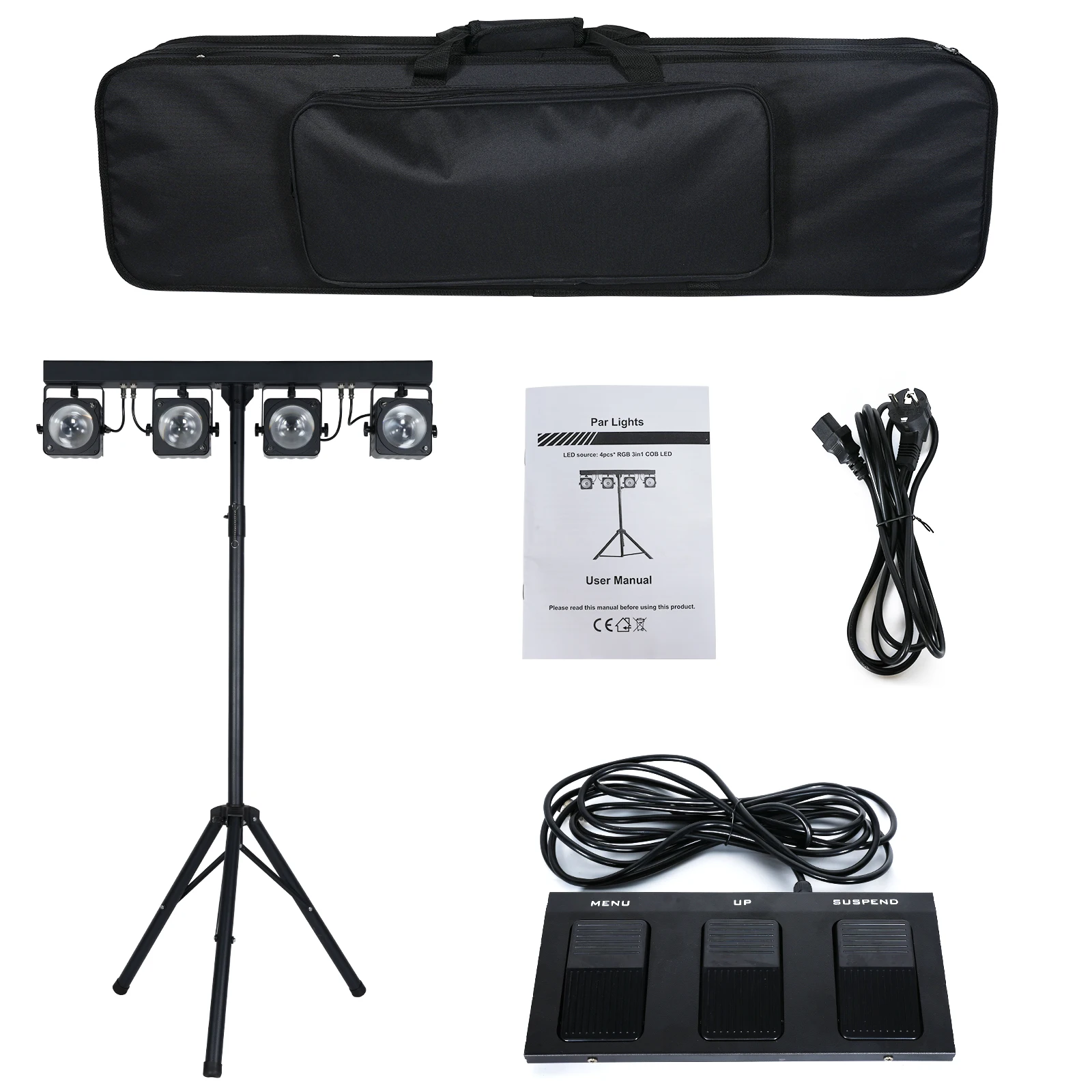 4*30W Rgb Par Light Rgb 3In1 LED Lighting For NightClub Christmas Church Disco Wedding Stage Tripod Stands Par Lights