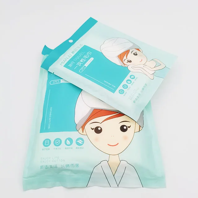 Private Label Portable Biodegradable Disposable Bath Shower Towel 40*70cm 140*70cm Square Adults Travel Hotel Outdoor Bathroom