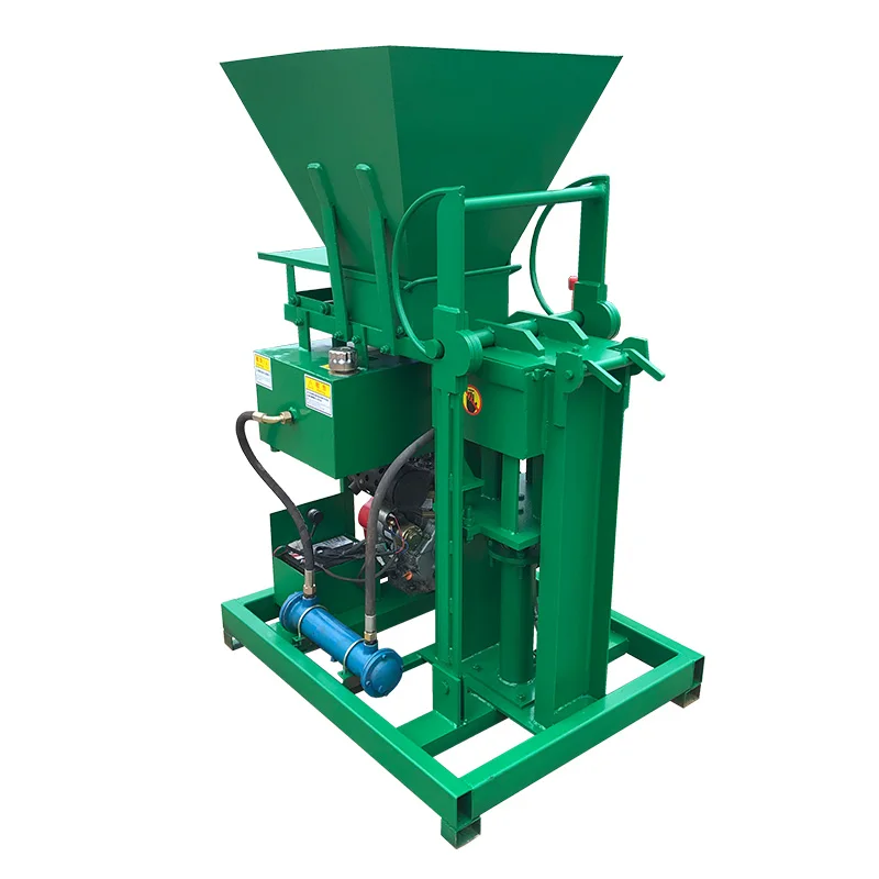 Shm2-25 Diesel Hydraulic Press Semi Automatic Interlocking Clay Soil Block Making Machine