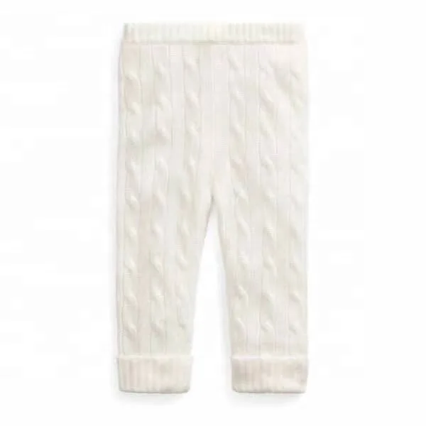 fine cable knit baby cashmere pants