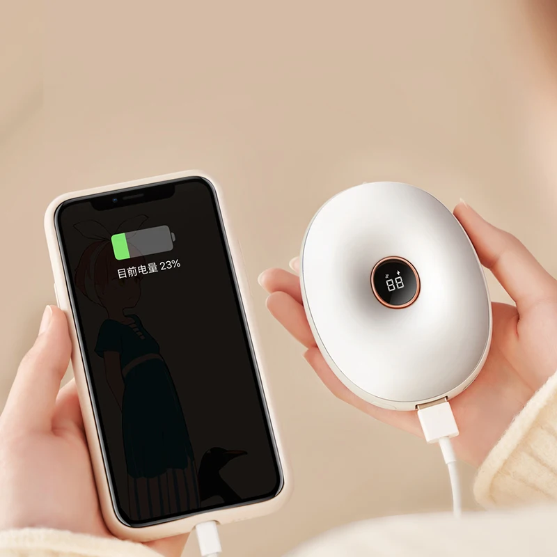 Winter Christmas Gifts Mini Hand Warmer Rechargeable Reusable Pocket Hand Warmer 5000mah Power Bank Foot and Hand Warmers