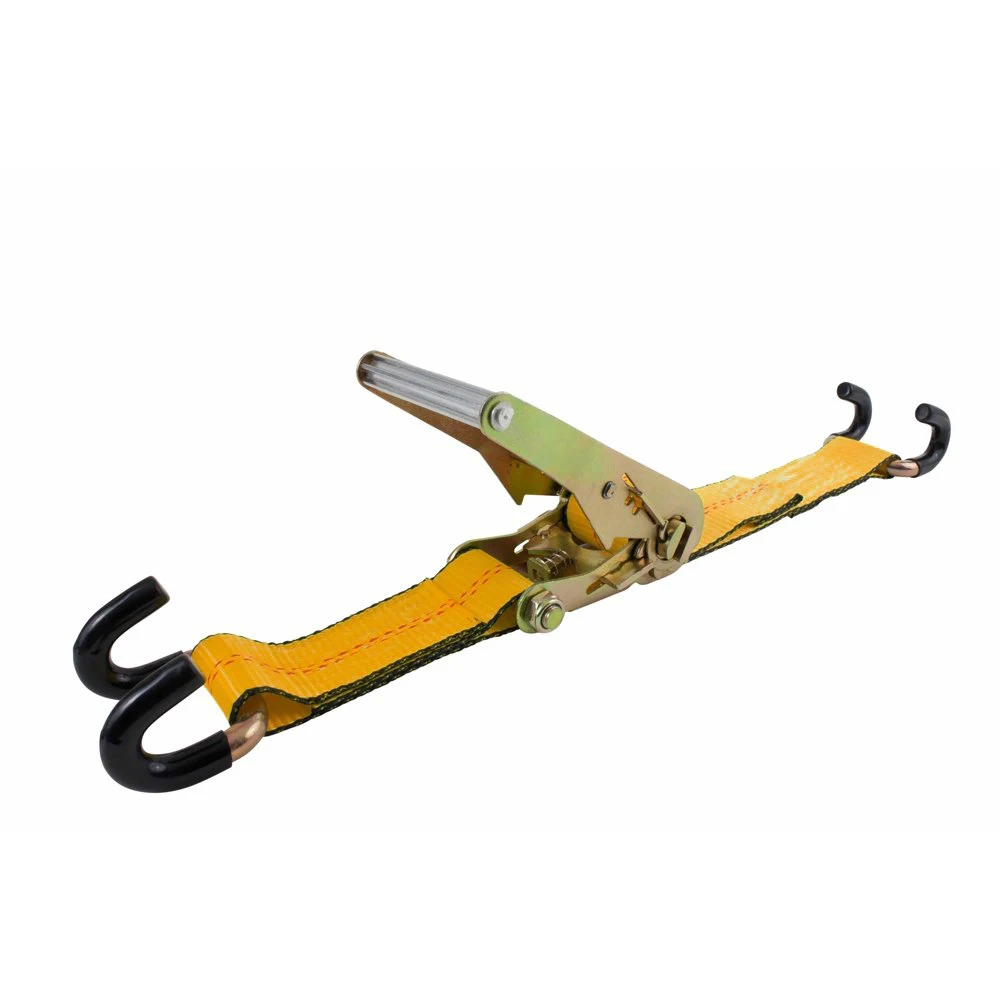 2 Inch Steering Wheel Lock Strap With Coated Claw Hooks For Wrecker Tow Truck