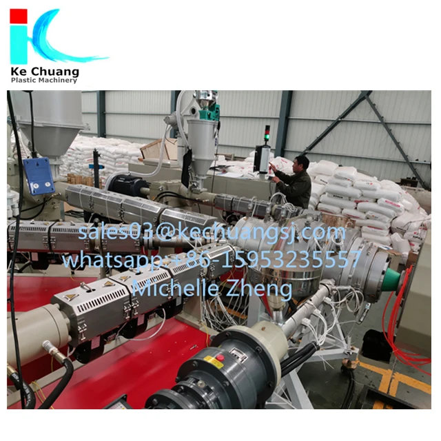 Plastic pipe HDPE hose 3  layers 160-315mm diameter extrusion extruder machine production line