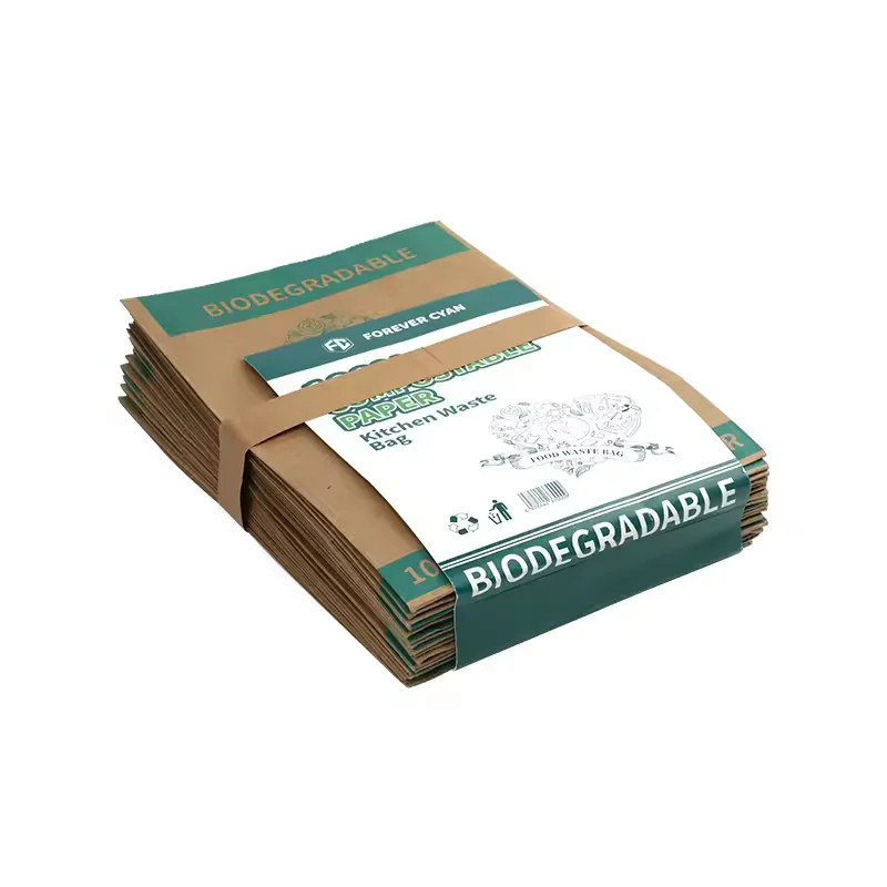 China Factory Supply Eco-friendly PLA Compostable Biodegradable Waterproof Oilproof Kraft Paper Bag With Logo