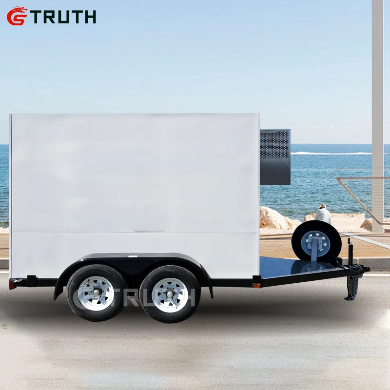 Factory Direct Sales Small Cold Room Trailer Customized Refrigerator Reefer Fish Milk  Meat Cold Box Trailer
