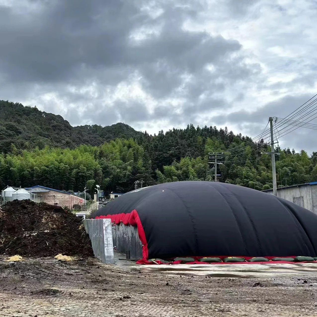 FULIO Waterproof PTFE membrane compost cover enclosure fabric for solid waste treatment