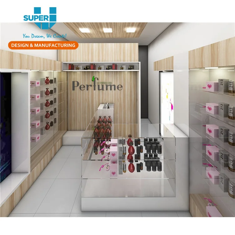 Top Selling wooden Acrylic display rack for perfume fashion profession design perfume shops design