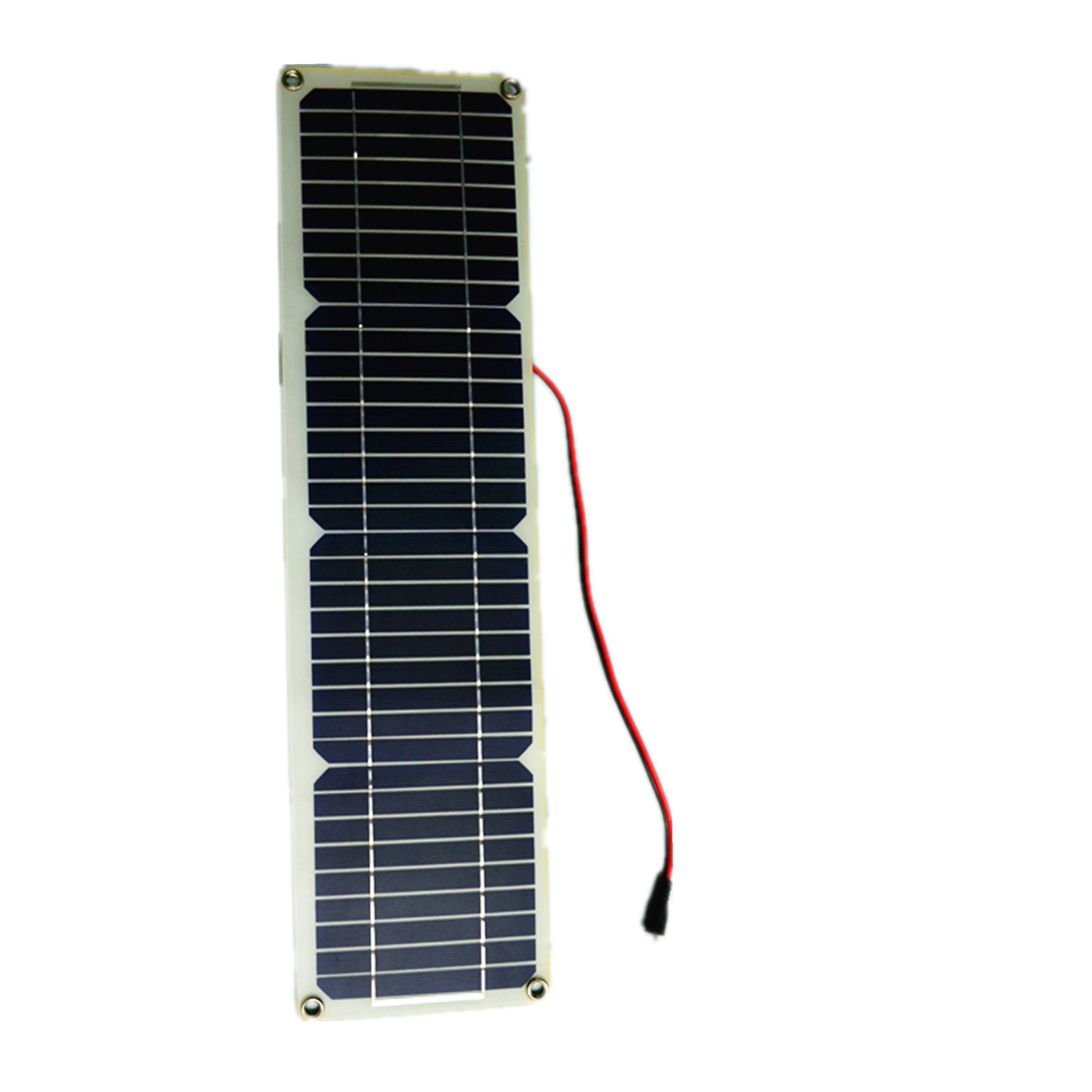 RG 18V 10w solar panel kit Transparent semi-flexible Monocrystalline solar cell DIY module outdoor connector DC 12v charger