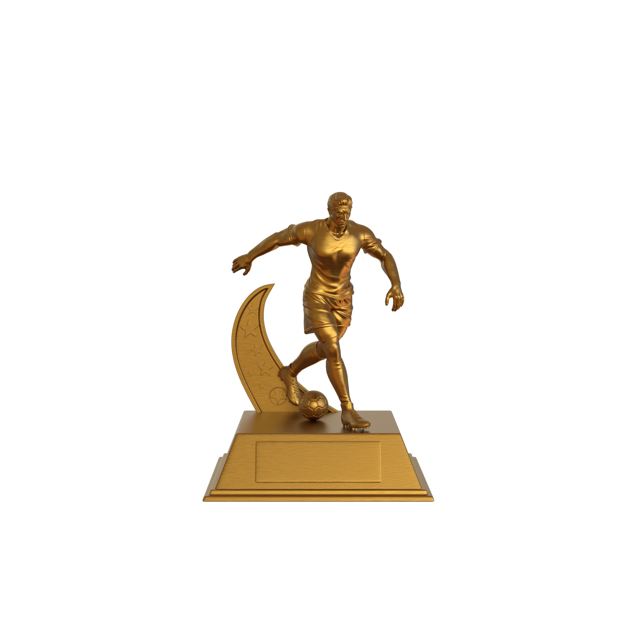 Wholesale High Quality 3D Design soccer player figurines trophy souvenirs decoration resin Football Championship trophy