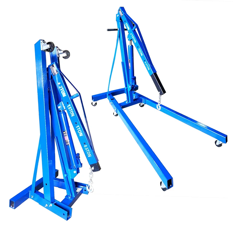 Hot Selling Engine Crane Hoist Lifter 2Ton Portable Foldable Hydraulic Shop Crane With Engine Stand