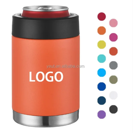 Double Wall Stainless Steel Vacuum Insulator Slim Skinny Can Cooler for 12oz Slim Cans