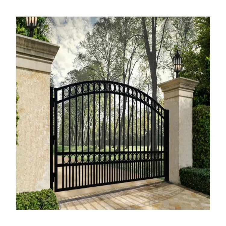 Hot sale sliding motorized driveway gate steel steel gate decorations