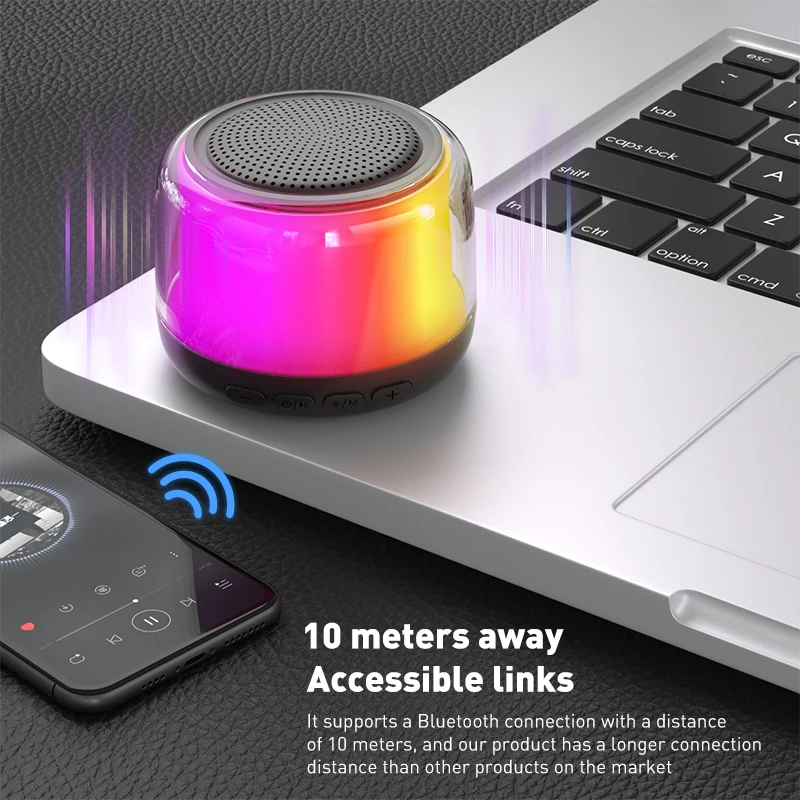 Travel Outdoors Wireless Mini Built-in-Mic Handsfree Bass Sound Portable Bluetooth TWS Speaker
