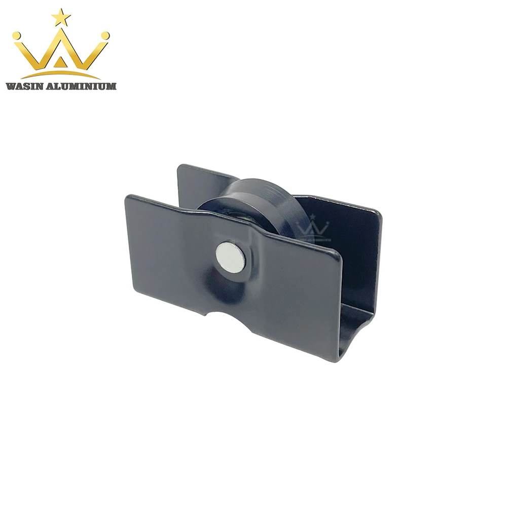Aluminum Alloy Sliding Door Roller Single Wheel Matt Black Adjustable Aluminium Window Rollers