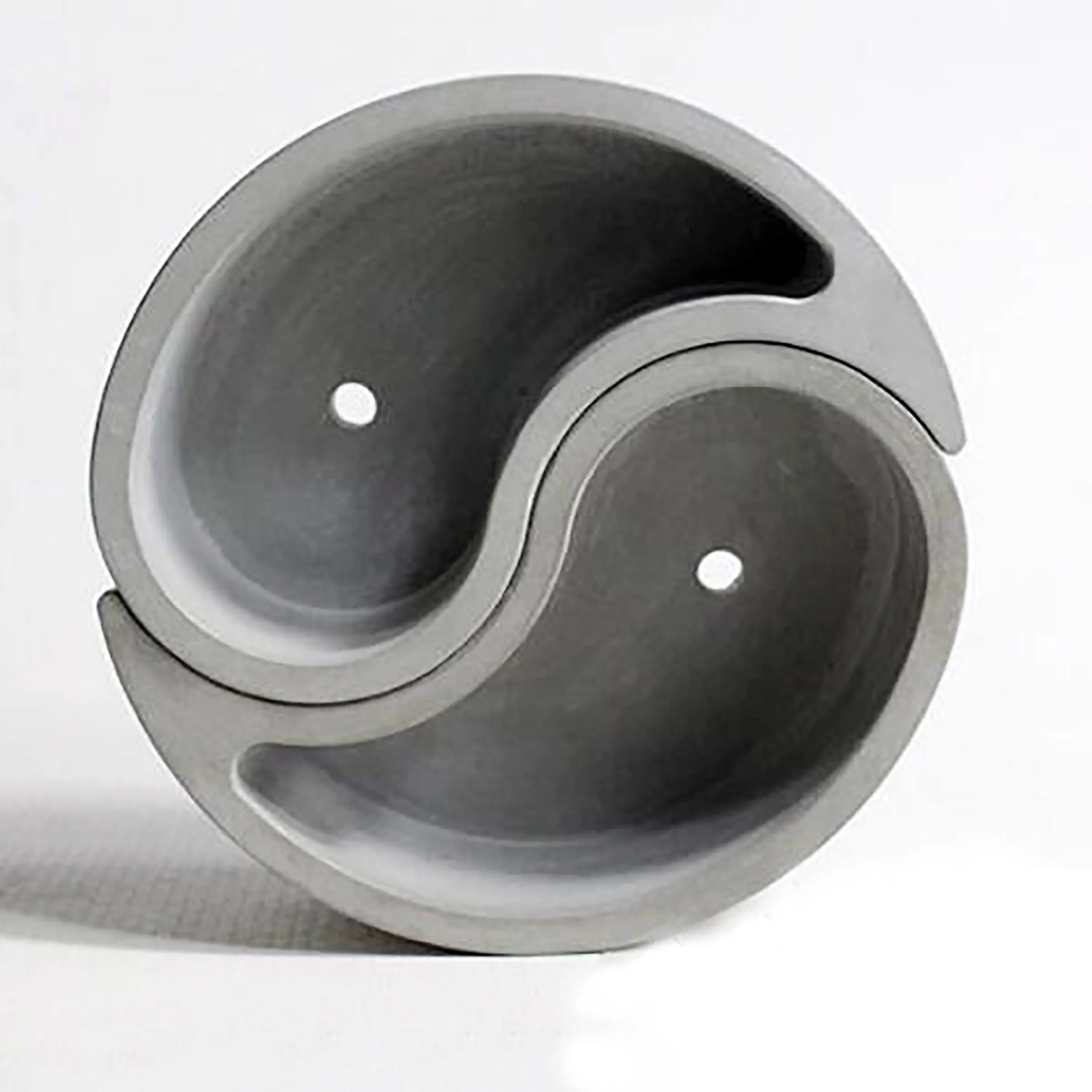 DIY Creative Tai Chi Shape Clay Cement Silicone Mold Succulent Plants Yin Yang Flower Pot Mould