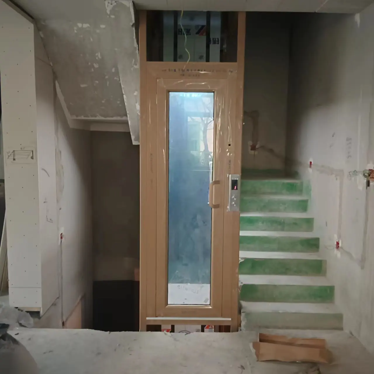 Residential Home Elevator Safety Lift Panoramic Glass Large Capacity Titanium Stainless Steel Passenger Elevators