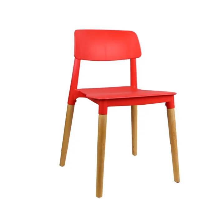 China Supplier Leisure Restaurant Or Meeting Chair With Solid Wood And Plastic Seat