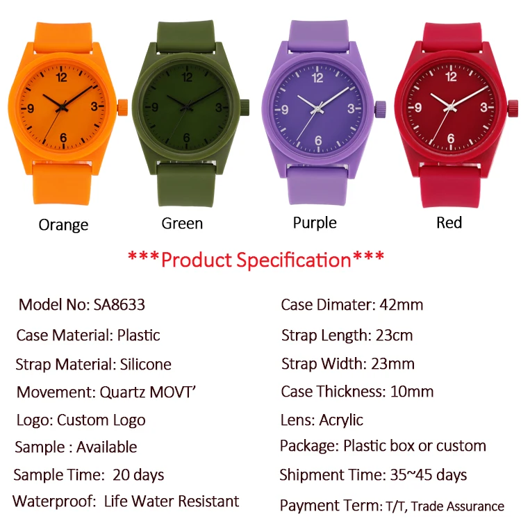 2019 ODM Hot Sale Most Popular Products Men Waterproof Wrist Ce Rubber Band Plastic Watch Silicon For Youth Wholesale