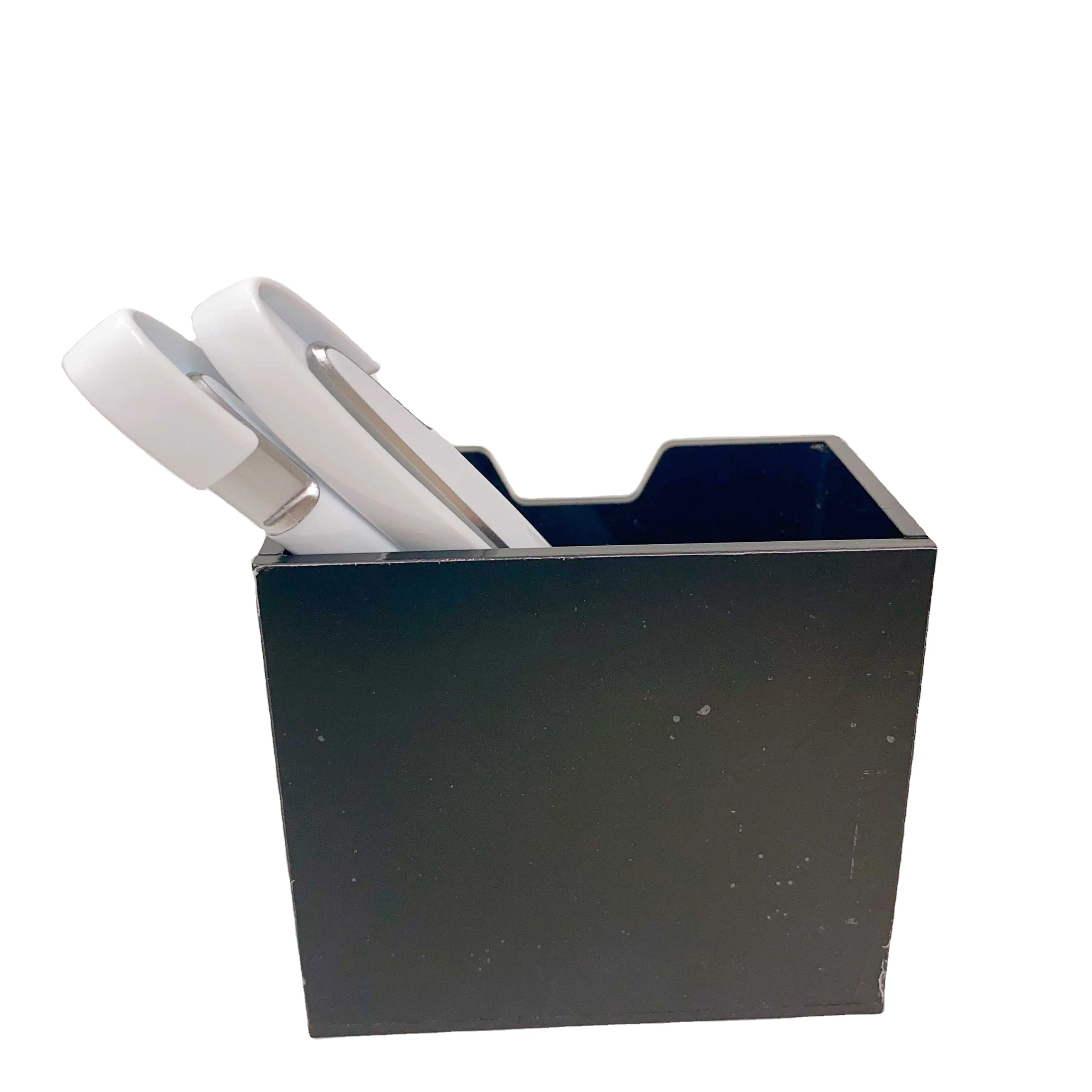 Custom Logo Size Shape Plastic Acrylic Office Desk Pen Holder Box