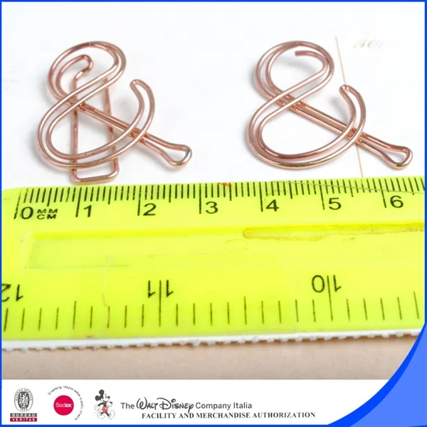 
Ampersand shape paper clip with rose gold finished 