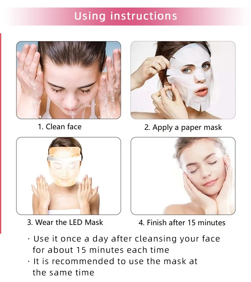 Hot sell rechargeable 7 colors red light therapy mask 7 in 1 facial skincare tool red light therapy face home use led mask
