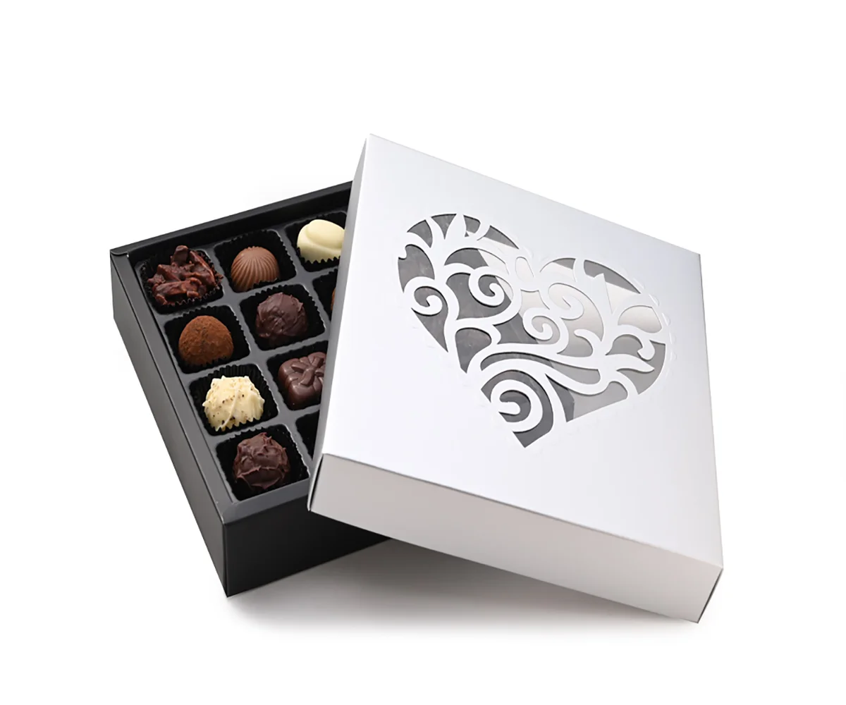 Eco-friendly Luxury Rigid Fancy Gold Foil Stamping Logo Square Rectangle Candy Chocolate Packaging Box With Insert