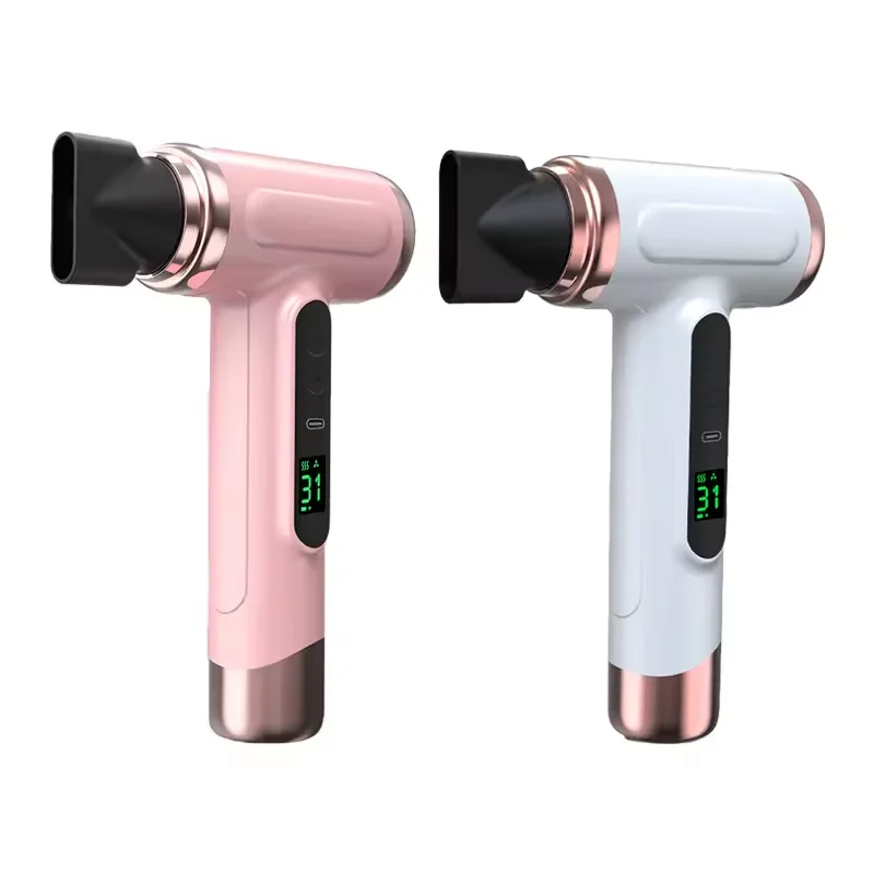 High-Power Household Hair Dryer with Fast Drying and Negative Ion Foldable Wind Tube for Students and Dormitory Use