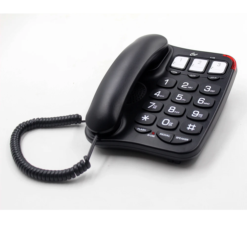 2022 hot selling big button phone fancy corded house telephone set with basic function  for elder People