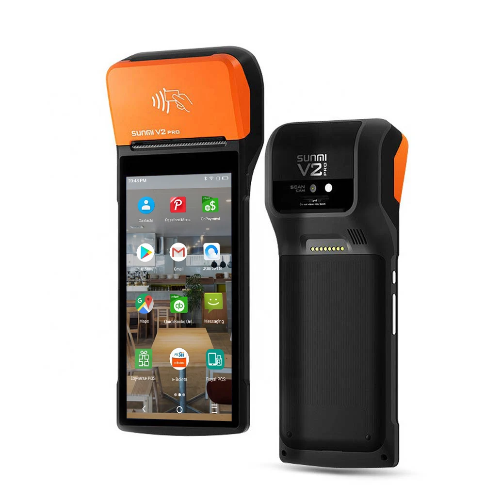 Sunmi V2pro Nfc кардридер Sumni ручной Pos-терминал печатное устройство Android Pos кассовый аппарат с принтером