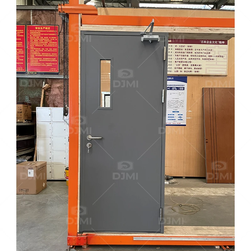 Cheap Saudi Arabia Galvanized Industrial Steel Metal 2 Hr Steel Fire Rate Door with Metal 1.5mm Frame