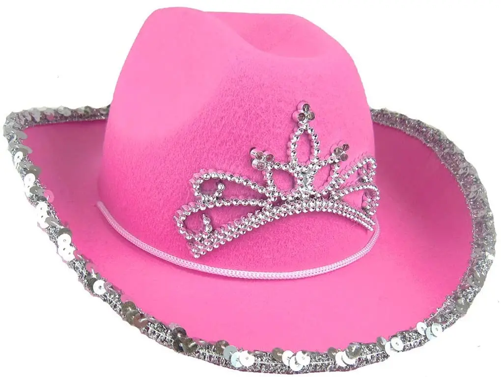 
Novelty Child Light Up Pink Cowboy Hat with Blinking Tiara 
