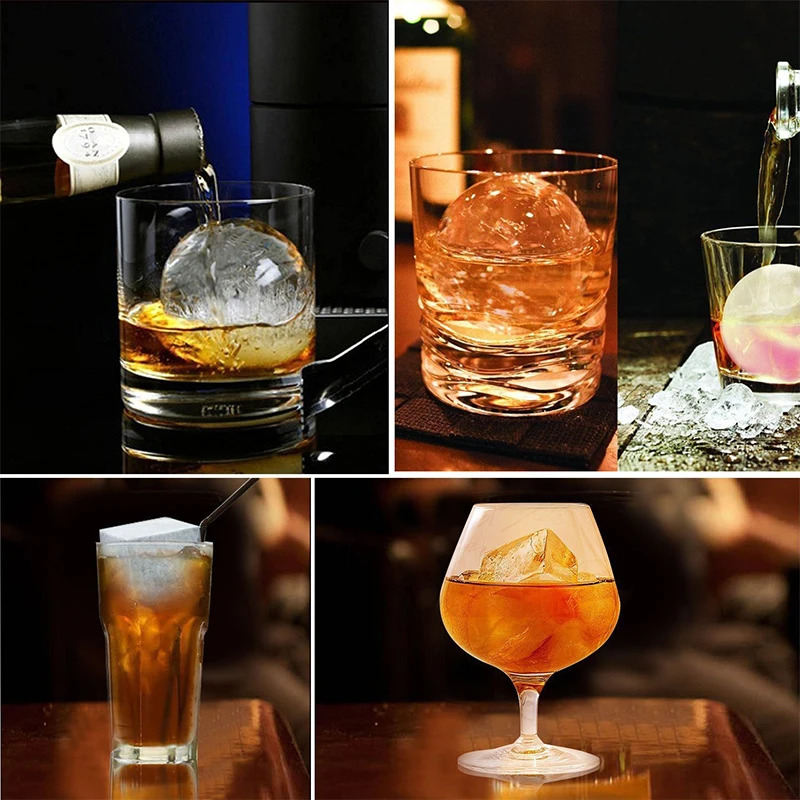 Custom 6 Hole Ice Hockey Silicone Mold Ice Ball Cube Tray Whiskey Sphere Silicone Ice Ball Mold With Lid