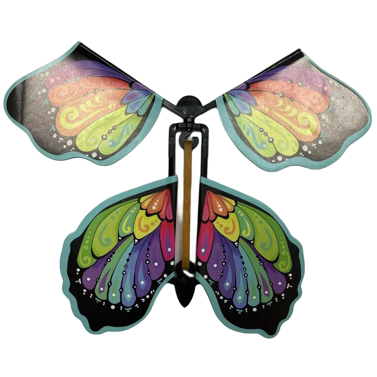 Custom Popular Kids Toy Rubber Band Paper Artificial  Rubber Band Paper Flying Butterfly